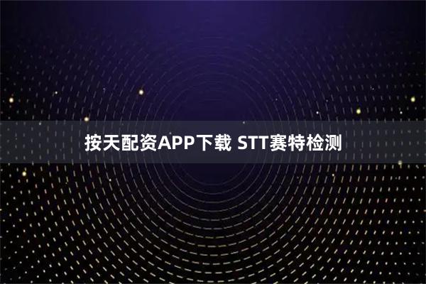 按天配资APP下载 STT赛特检测